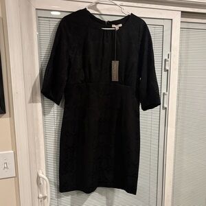 Eva Mendes for New York & Company Black Midi Dress